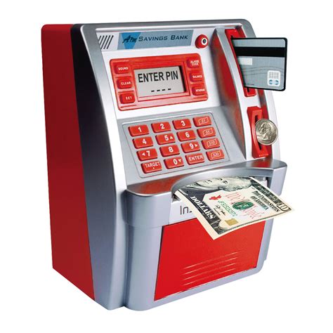Atm Toy Savings Bank Red