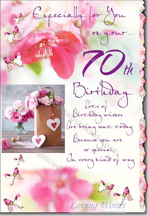 What better way to commemorate their impressive birthday milestone than with a very special necklace? 70th Birthday Female | Greeting Cards by Loving Words