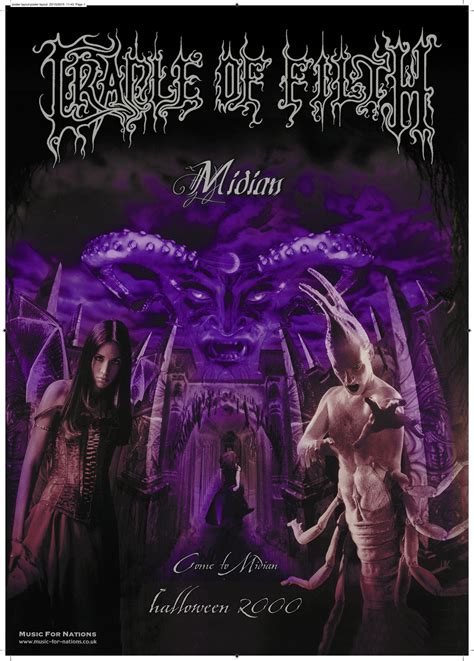 Cradle Of Filth Midian A2 Promotional Poster Client Music For Nations Circa 2000 © Sean