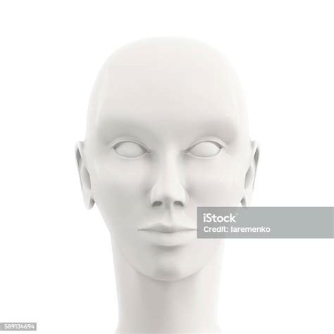 Front View Of White Female Mannequin Head Stock Photo Download Image