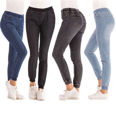 betikama 4 colors denim pants casual vintage black blue gray elastic waist pencil pants jeans