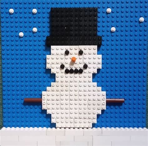 Lego Moc 2d Snowman By Jimboblimb Rebrickable Build With Lego