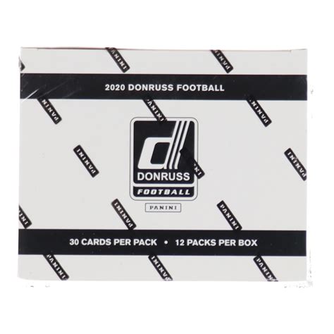 2020 Panini Donruss Football Jumbo Value Box With 12 Packs Pristine