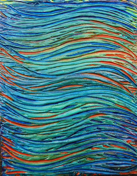 Abstract Acrylic Textured Painting By James Cline Titled Calypso
