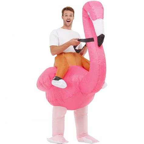 Ride Em Flamingo Inflatable Adult Costume Mens Costumes From A2z