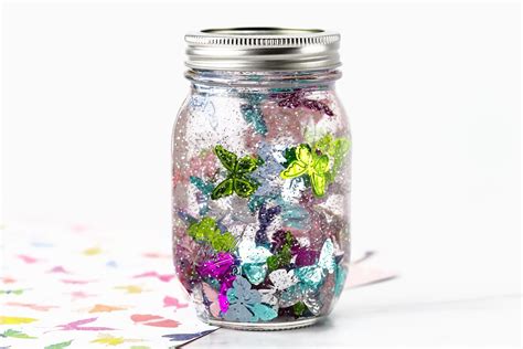 How To Make Spring Glitter Jars Glitter Jars Jar Homemade Glitter
