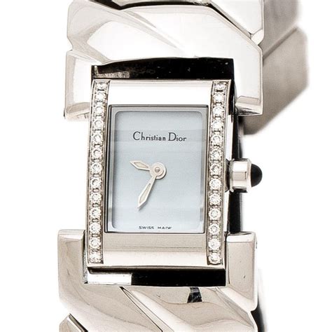 Christian Dior Mother Of Pearl Diamond D72 1011 Art Deco Womens