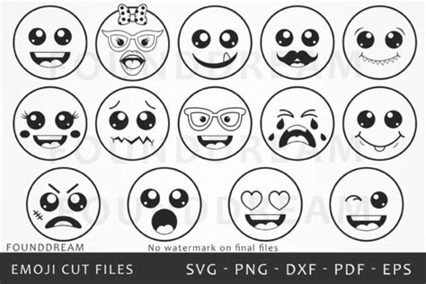 5 Emoji Svg Files Designs En Afbeeldingen