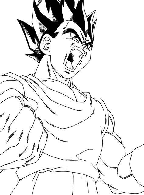Cartoon Dragon Ball Z Vegeta Coloring Page Cartoon Coloring Pages