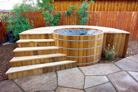 Cedar Hot Tub From Zen Bathworks With My Design Of A Cedar Deck Erins