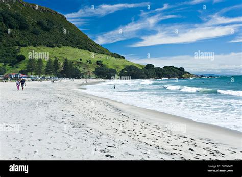 The Lovely Golden Sands Of Mount Maunganui And Omanu Beaches Bay Of Plenty North Island New