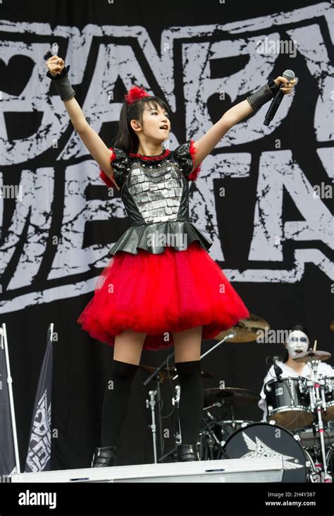 Babymetal Performing Live On Stage On Day 3 Of Leeds Festival On August