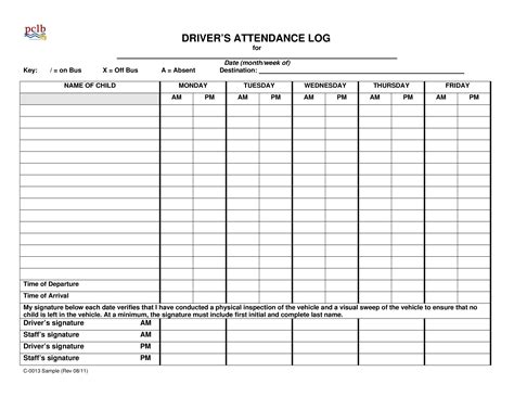 Driver Attendance Log - How to create a Driver Attendance Log? Download this Driver Attendance ...