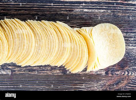 Light Colored Thin Potato Chips Stock Photo Alamy