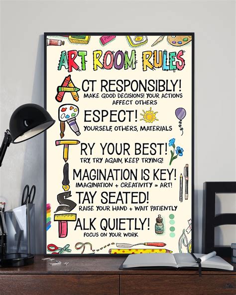Art Room Rules Artist Poster