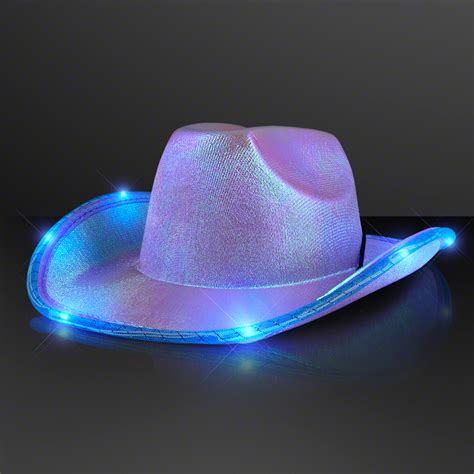 Iridescent Purple Led Cowboy Hats