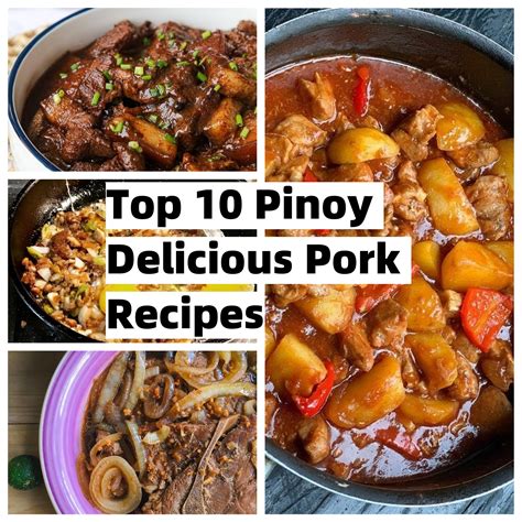 Top 10 Pinoy Delicious Pork Recipes Lutong Bahay Recipe