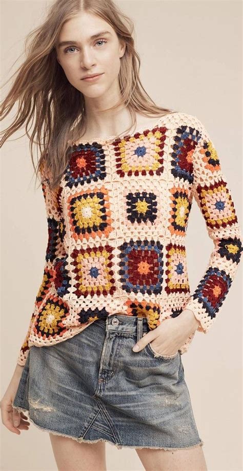 granny square crochet top and blouses ideas for this year part 1