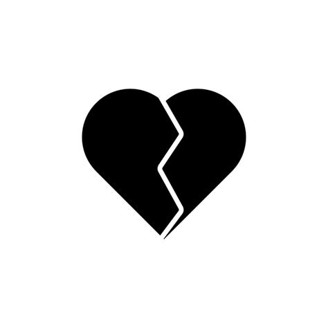 Broken Heart Vector Icon Illustration 23276084 Vector Art At Vecteezy