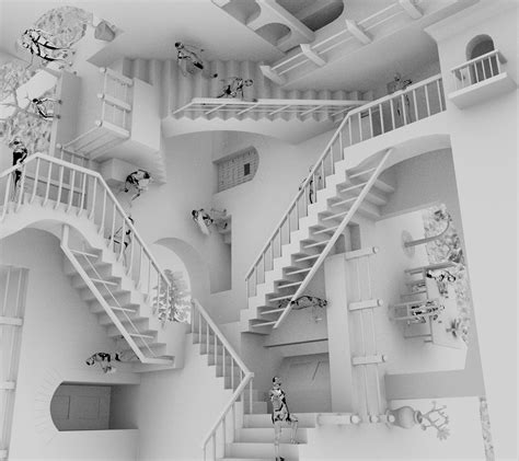 Eschers Relativity By Bneutral On Deviantart