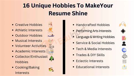 70 Unique Hobbies To Make Your Resume Shine