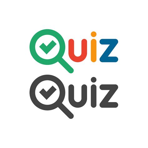 Quiz Game Show Logo Quizzes And Test Competition Icon With Tick Symbol