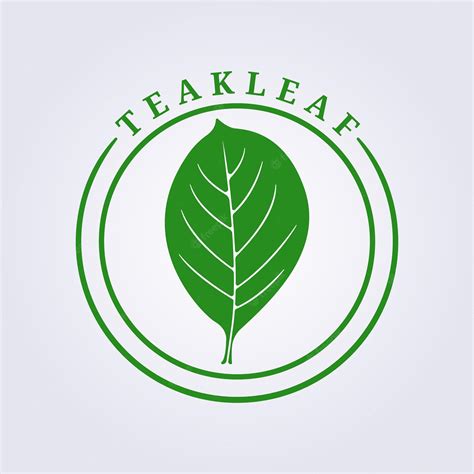 Premium Vector Vector Of Teak Leaf Logo Badge Illustration Design