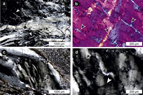 Transmitted Light Micrographs With Crossed Polarizers Of Vein Quartz