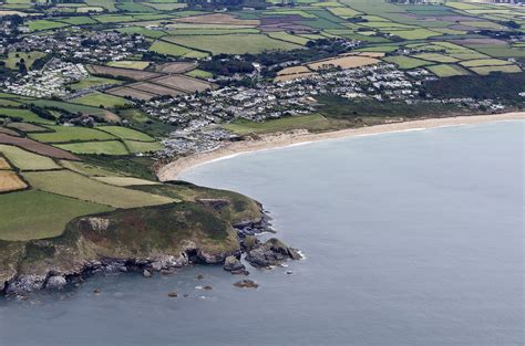 Praa Sands In Cornwall Uk Aerial Image