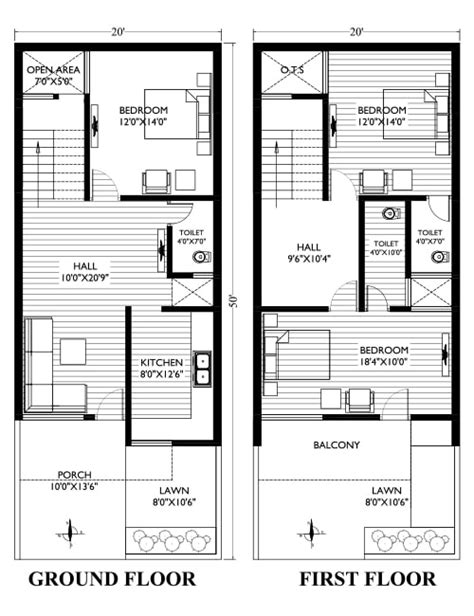 South Facing Duplex House Floor Plans