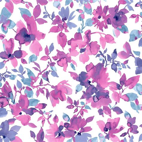 Roommates Bright Watercolor Floral Peel And Stick Wallpaper The Home