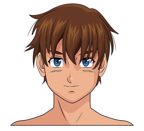 Male Anime Face Drawing Reference