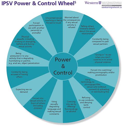 Intimate Partner Sexual Violence Power And Control Wheel Learning Network Western University