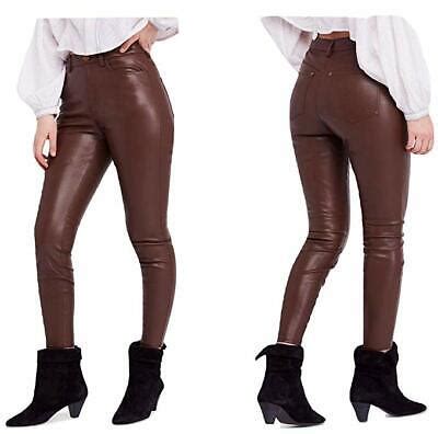 Free People Women S Skinny Vegan Faux Leather Pants Size Nwt High
