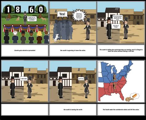 Causes Of The Civil War Cartoon Project Storyboard