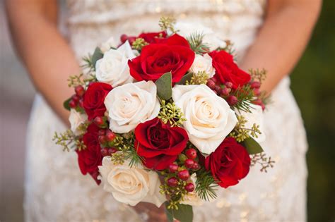 Ivory And Red Rose Bridal Bouquet Red Rose Bridal Bouquet Rose