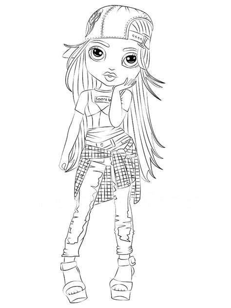 Ruby Anderson Rainbow High Coloring Page Free Printable Coloring