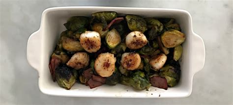 Delicious Scallops And Glazed Roasted Brussels Sprouts A Thrifty Diva