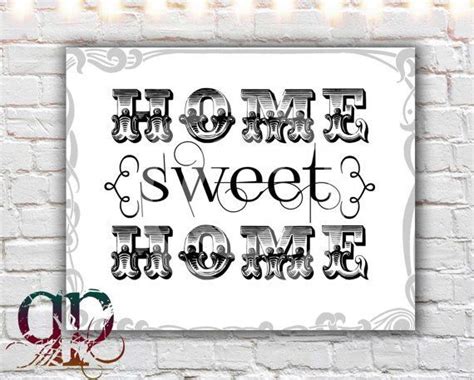 Vintage Home Sweet Home Sign Printable Art By Quotableprintables 500
