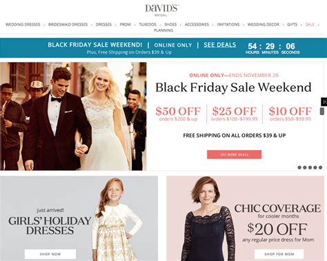 Find the best black friday deals, including wedding apparel, special occasion dresses, and fashionable deals on clothing, jewelry, shoes, bags and more. David's Bridal Black Friday 2017 Deals & Sale | Blacker ...