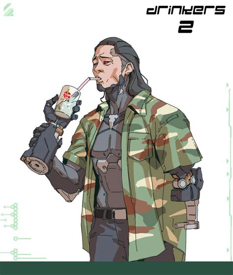 Drinkers Seonhyeok Jeon Concept Art Characters Cyberpunk Character