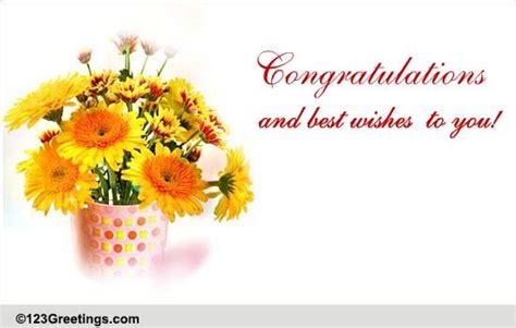 Congratulations And Best Wishes Free For Everyone Ecards 123 Greetings