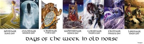 Days Ov The Week In Old Norse Viking Images Days Of Week Old Norse