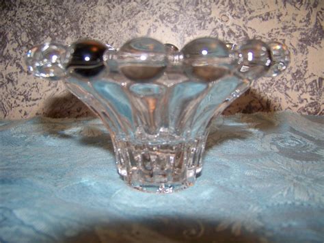 Anchor Hocking Boopie Berwick Bubble Candle Stick Taper Holders Clear