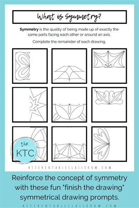 Exploring Art Concepts Line Of Symmetry Worksheets The Kitchen Table