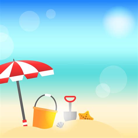 Summer time, Summer beach background vector illustration - Download ...