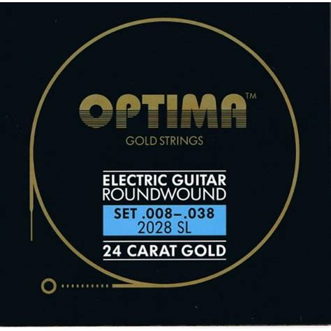 Optima 24 K Gold Plated Electric Guitar Strings 008 038