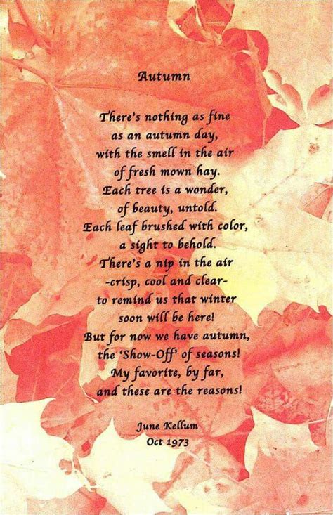 Lovely Poem Autumn Poems Autumn Quotes Autumn Poetry