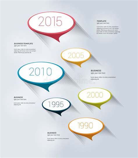 Timeline Banner Template Business Color Vector Stock Vector
