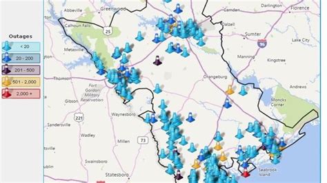 Map Of Power Outages Across The Midlands